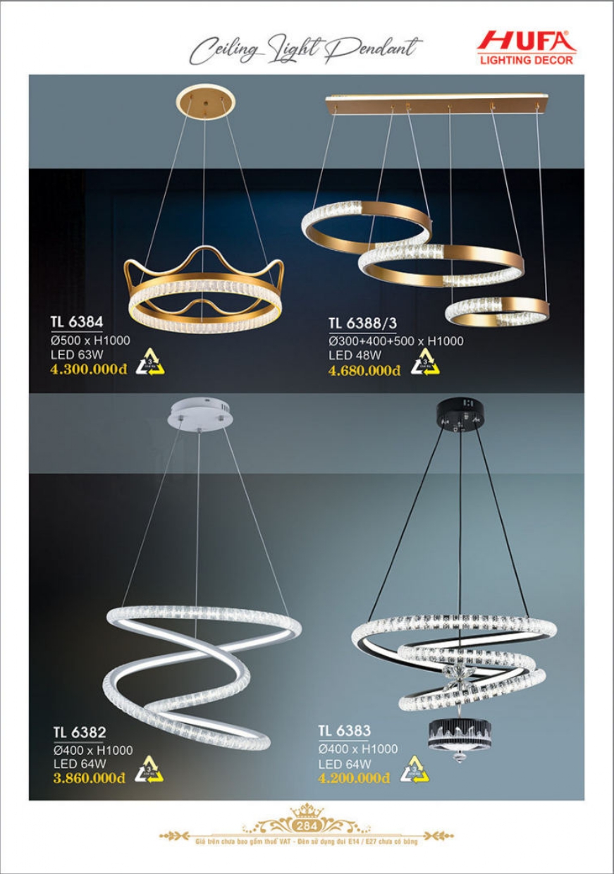 Bảng giá đèn trang trí HUFA